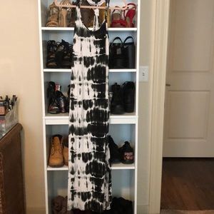 Grey tie dye racer back maxi dress